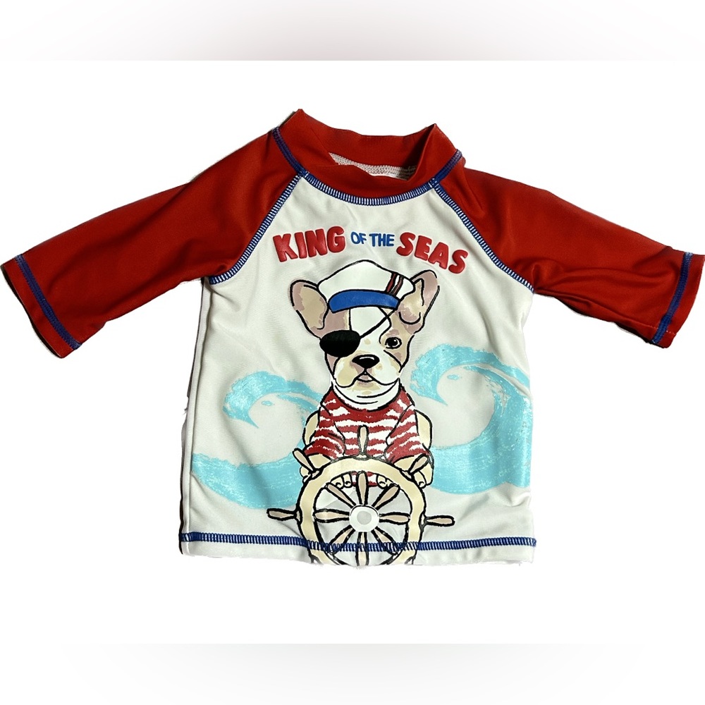 Baby boy shirt sleeve swim top